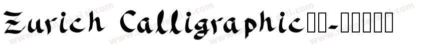 Zurich Calligraphic字体字体转换